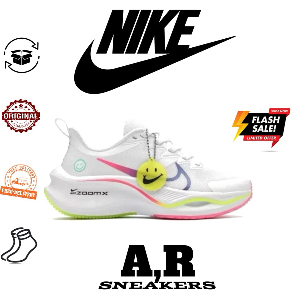 Nike Zoomx Smiley White Pink Volt Original