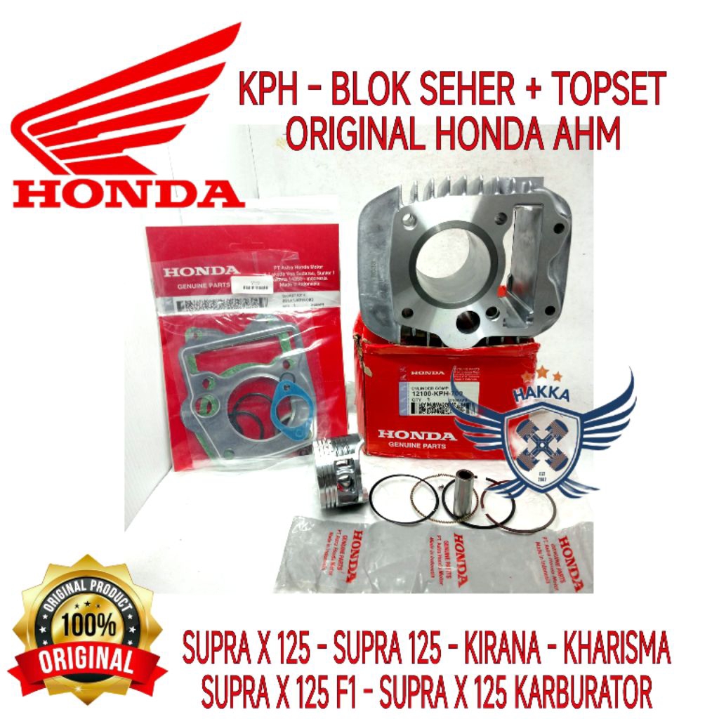 KPH ORIGINAL BLOK SEHER + TOPSET HONDA SUPRA X 125, BLOK SEHER HONDA SUPRA 125, BLOK SEHER HONDA KIR
