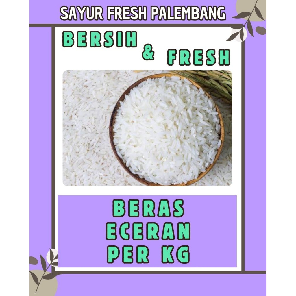

BERAS PATIN / SELANCAR / TOPI KOKI PER KG - INSTAN PALEMBANG