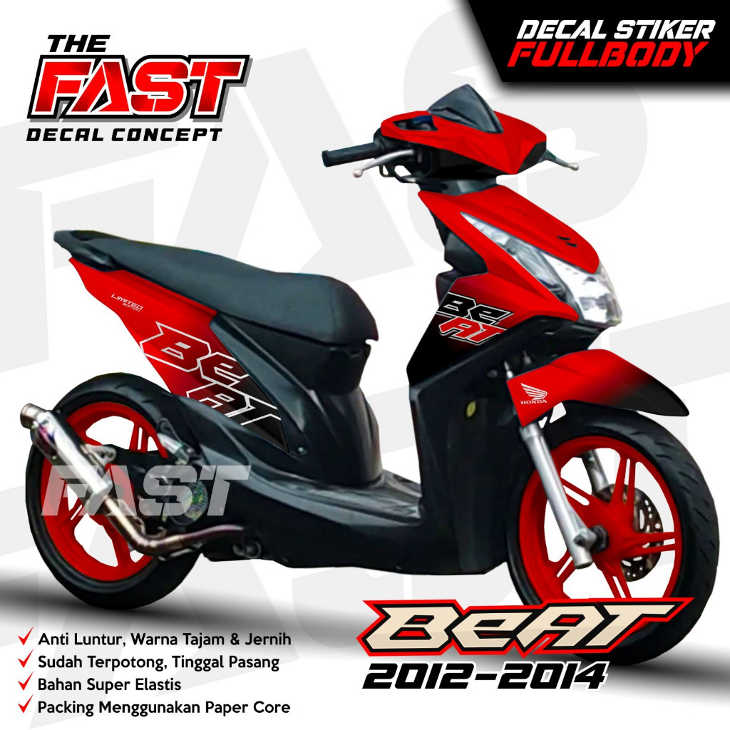 Decal Stiker Motor BEAT FI fullbody Variasi Warna Stiker BeAt Fi tertutup