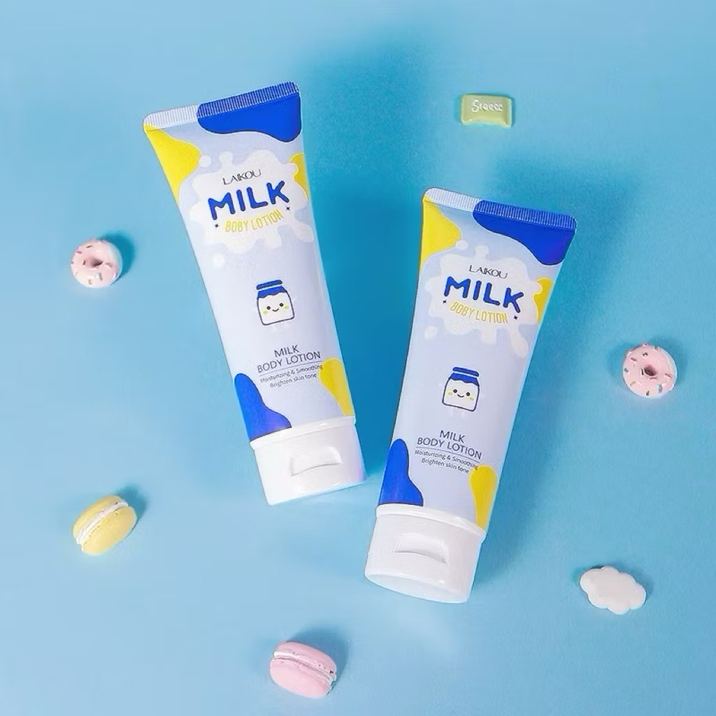 (HABISIN SYOK)LAIKOU BODYLOTION ORIGINAL MILK LAIKOU HANBODY MELEMBABKAN