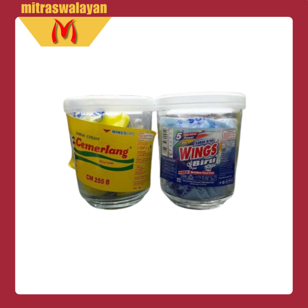 Sabun Wings Krim Biru & Cemerlang Kemasan Gelas Kecil 190 gr