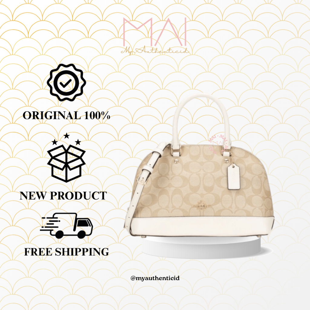 COC F27583 Signature Mini Sierra Satchel/Coach Hand Bag Office - Chalk