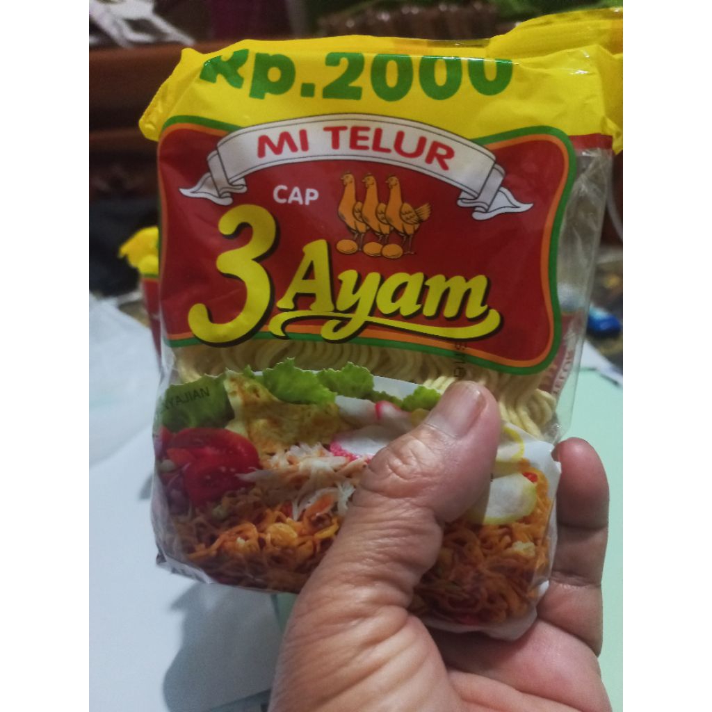 

3 pack mie telur cap 3 ayam isi 2 pcs per pack