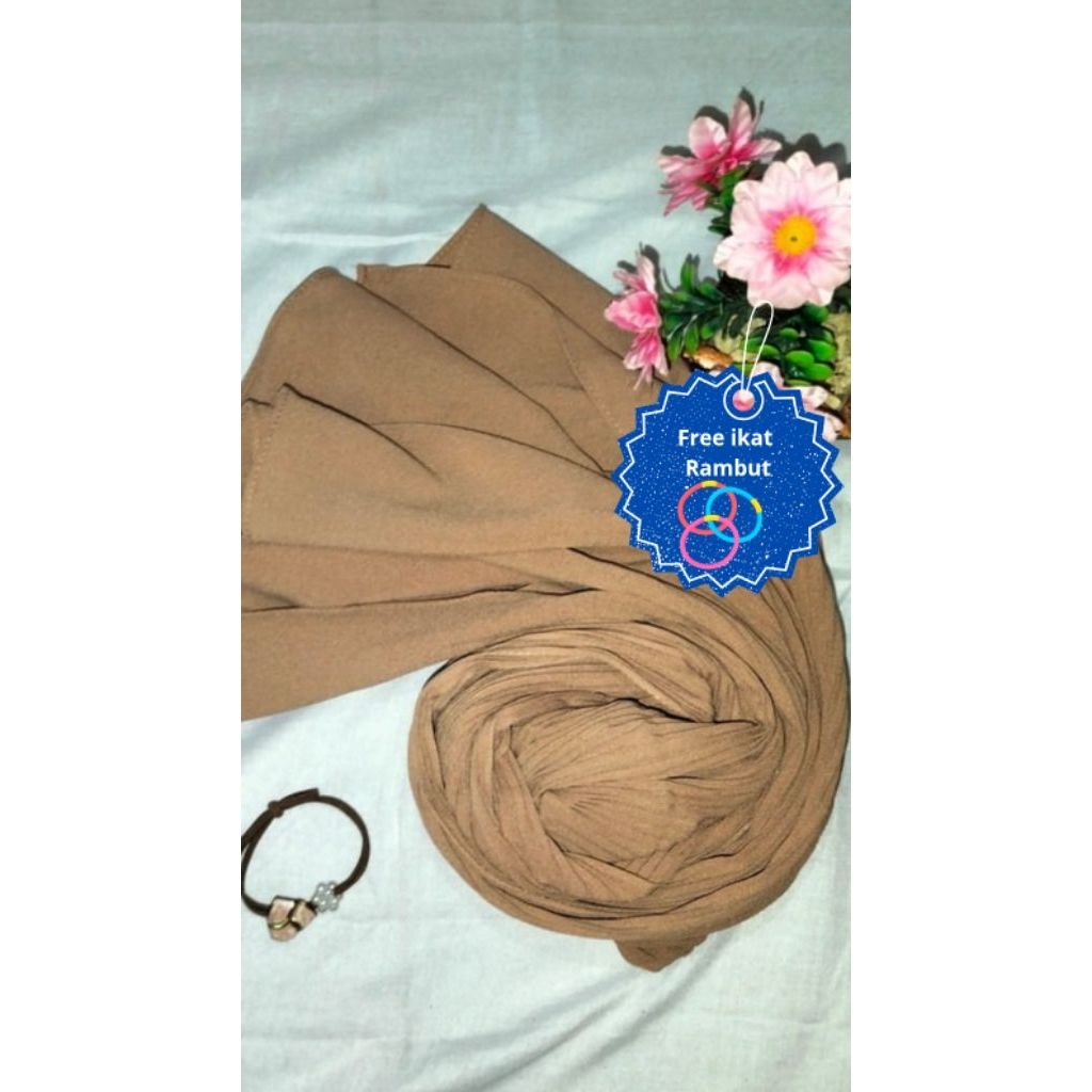 hijab preloved Phasmina,segi empat,bergo cantik(free ikat rambut 🩷🩷)