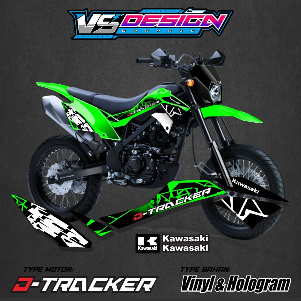 STICKER MOTOR KEREN STRIPING KAWASAKI DTRACKER150 SE Variasi Original-Sticker Variasi Kawasaki DTrac