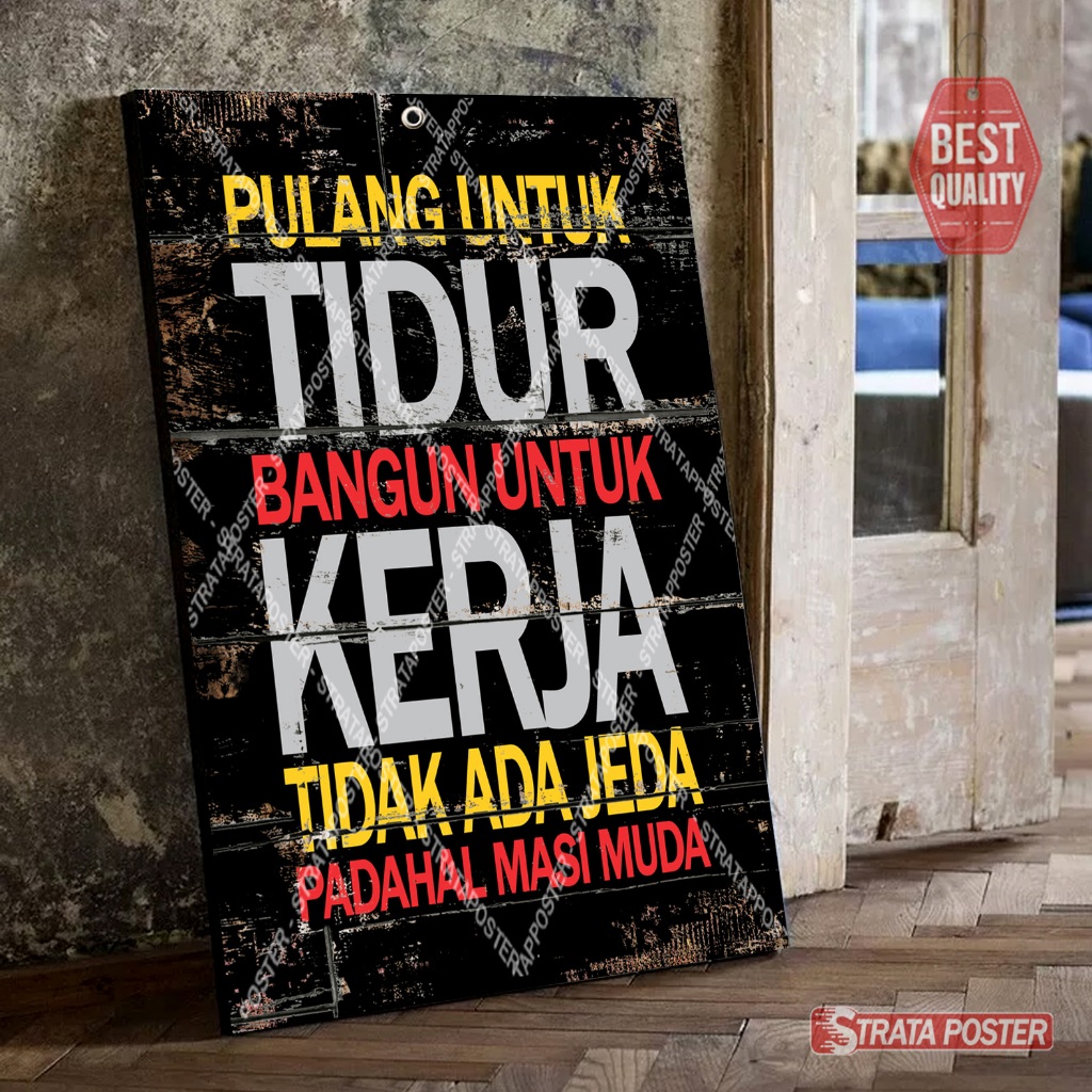 Hiasan dinding kamar Poster kata kata motivasi