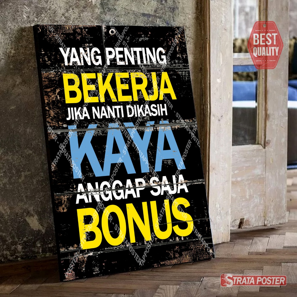 Poster dinding kamar cowok Hiasan katakata motivasi