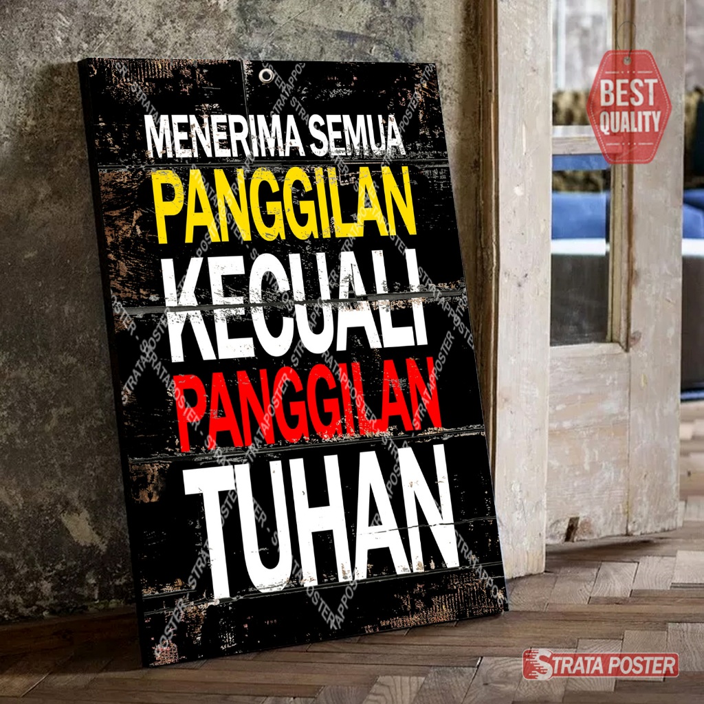 Hiasan kamar aesthetic kata kata motivasi Poster dinding