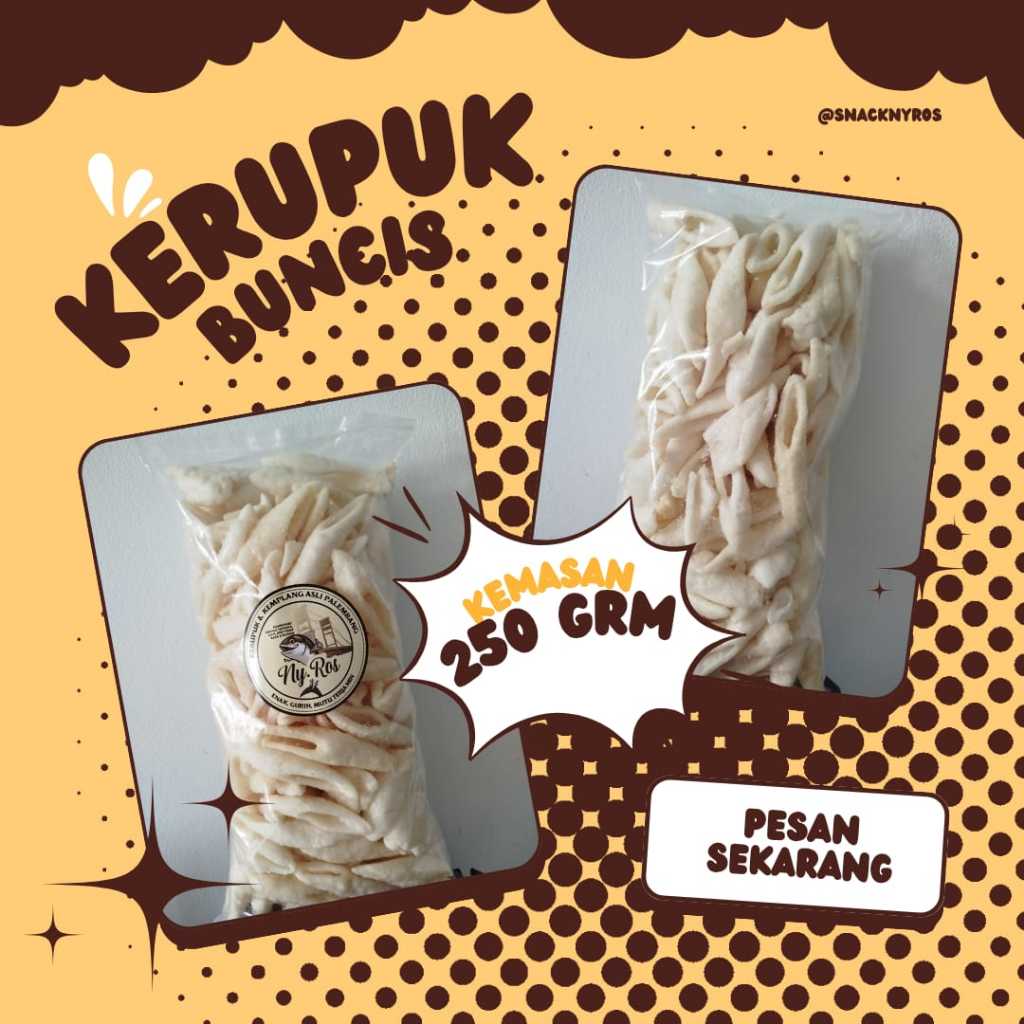 

Kerupuk Buncis Asli Palembang 250 grm