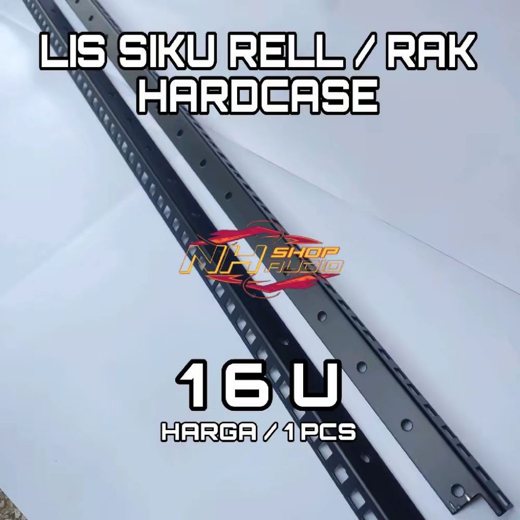 Lis Siku Rell Hardcase 16U Lubang Rak Bracket Hardcase 16U Rack Audio Lis Rak 16 U Hardcase Panjang 