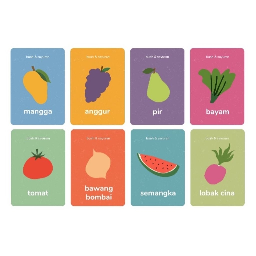 FLASHCARD BUAH & SAYUR 50PCS