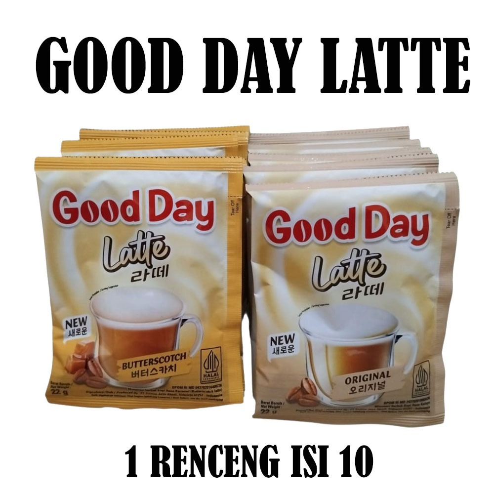 

GOOD DAY LATTE 22GR RENCENG ( 10 SACHET )