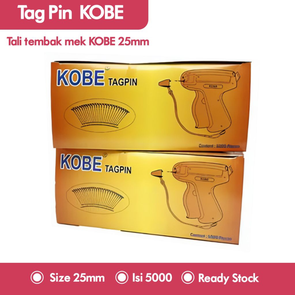 

Tag pin Merk KOBE, Isi Tali tembak, Refill Tag Gun