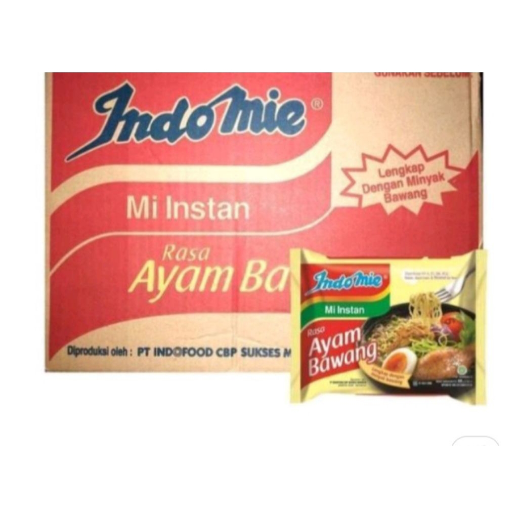 

Mie instan indomie ayam bawang 1 dus isi 40