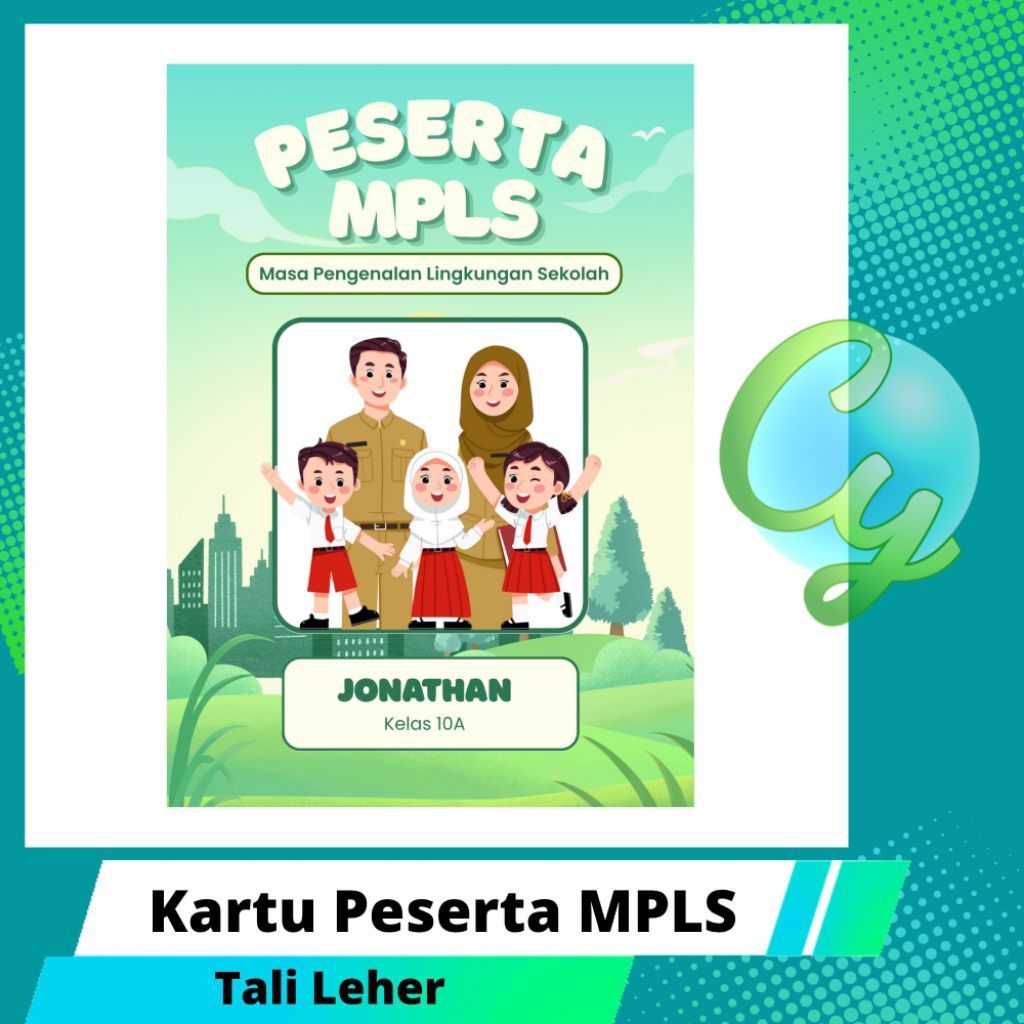 

Kartu Peserta MPLS Siswa Baru Kalung Leher Ukuran 100 x 60 mm