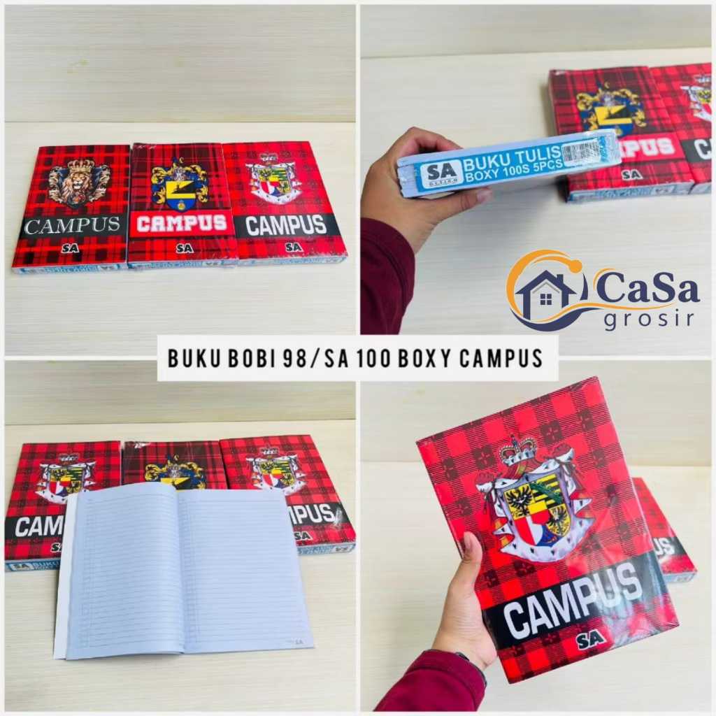 

Buku Tulis Panjang 100 Lembar Bobi Boxy SA Campus Isi 5 Buku Tulis Anak Sekolah Peralatan Belajar