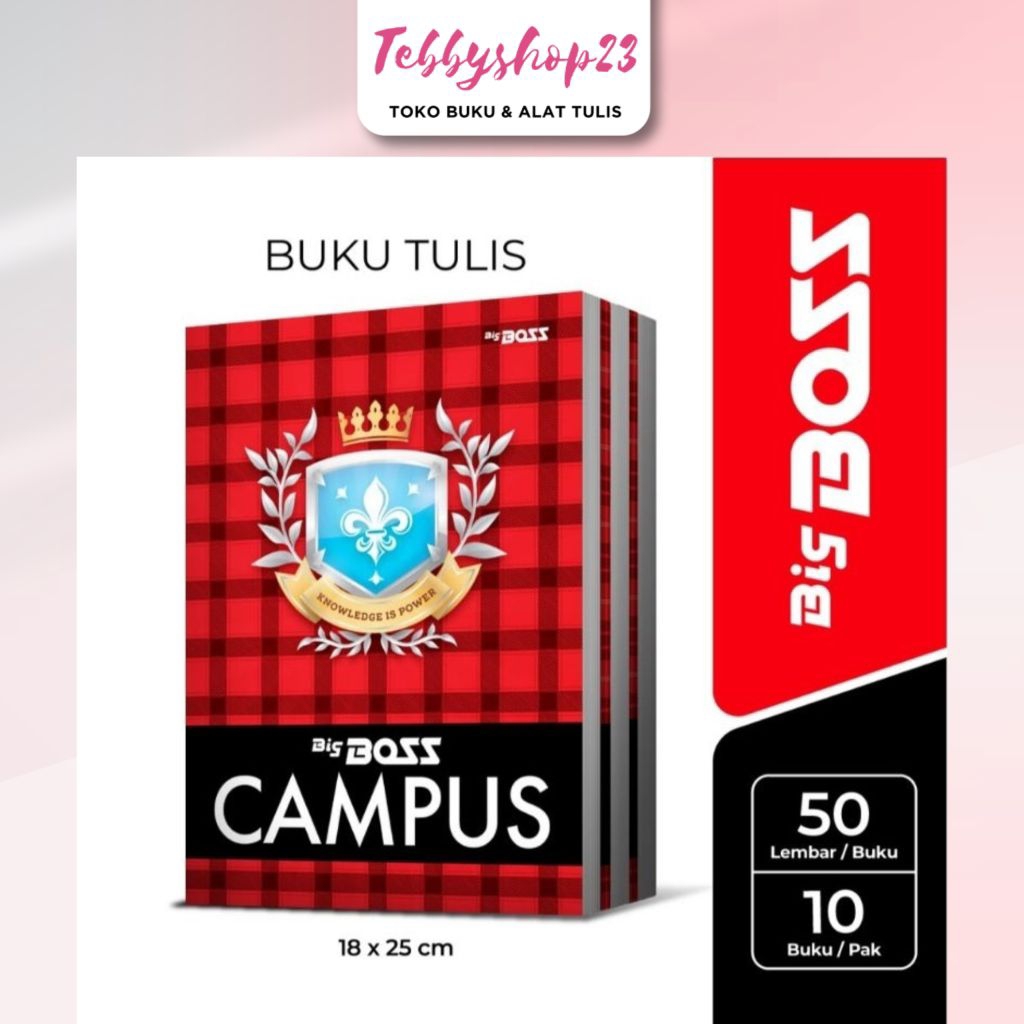 

Buku Tulis Sidu Big Boss Campus 36 / Buku Tulis Big Boss 50 / Buku tulis Sidu 38 / Buku Sidu 58 / 1pack 10 buku