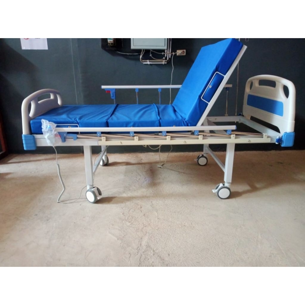Bed 2 crank abs/bed engkol pasien rumah sakit/bed 2 engkol pasien rumah sakit/klinik