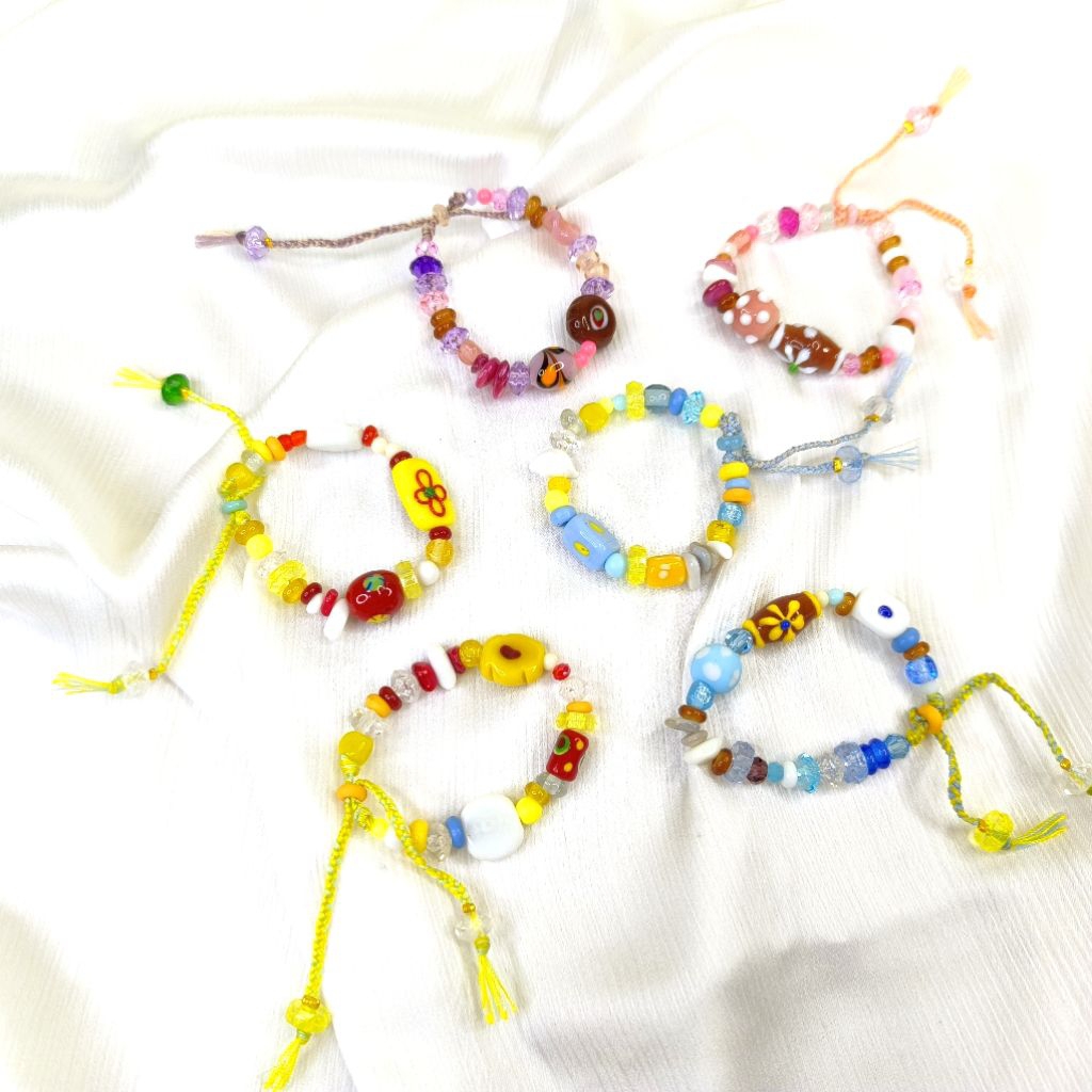 BRACELET GLASSBEADS FOR CHILDREN • gelang kerenissi anak anak • gelang manik kaca anak anak • gelang