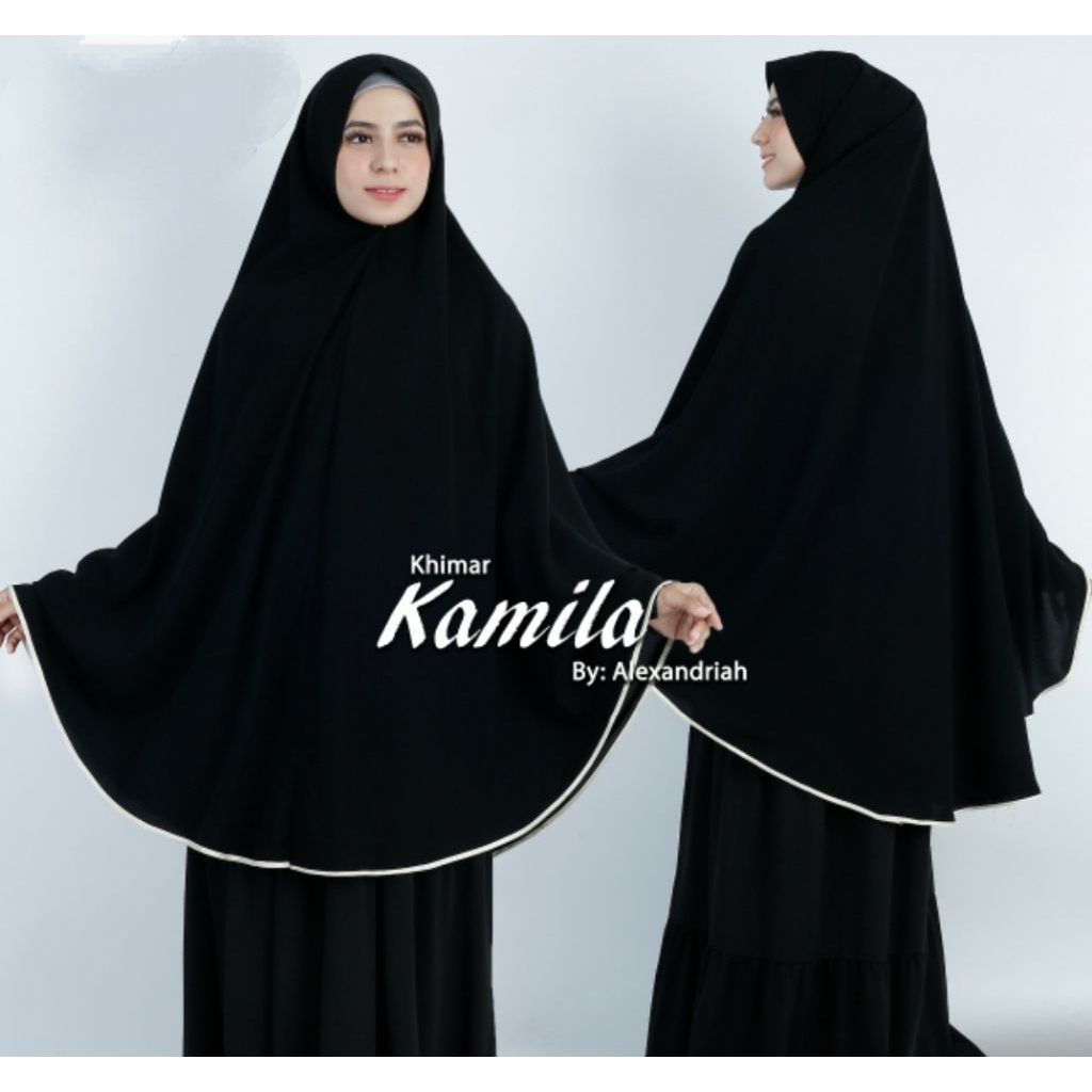 Khimar hitam polos Syar'i