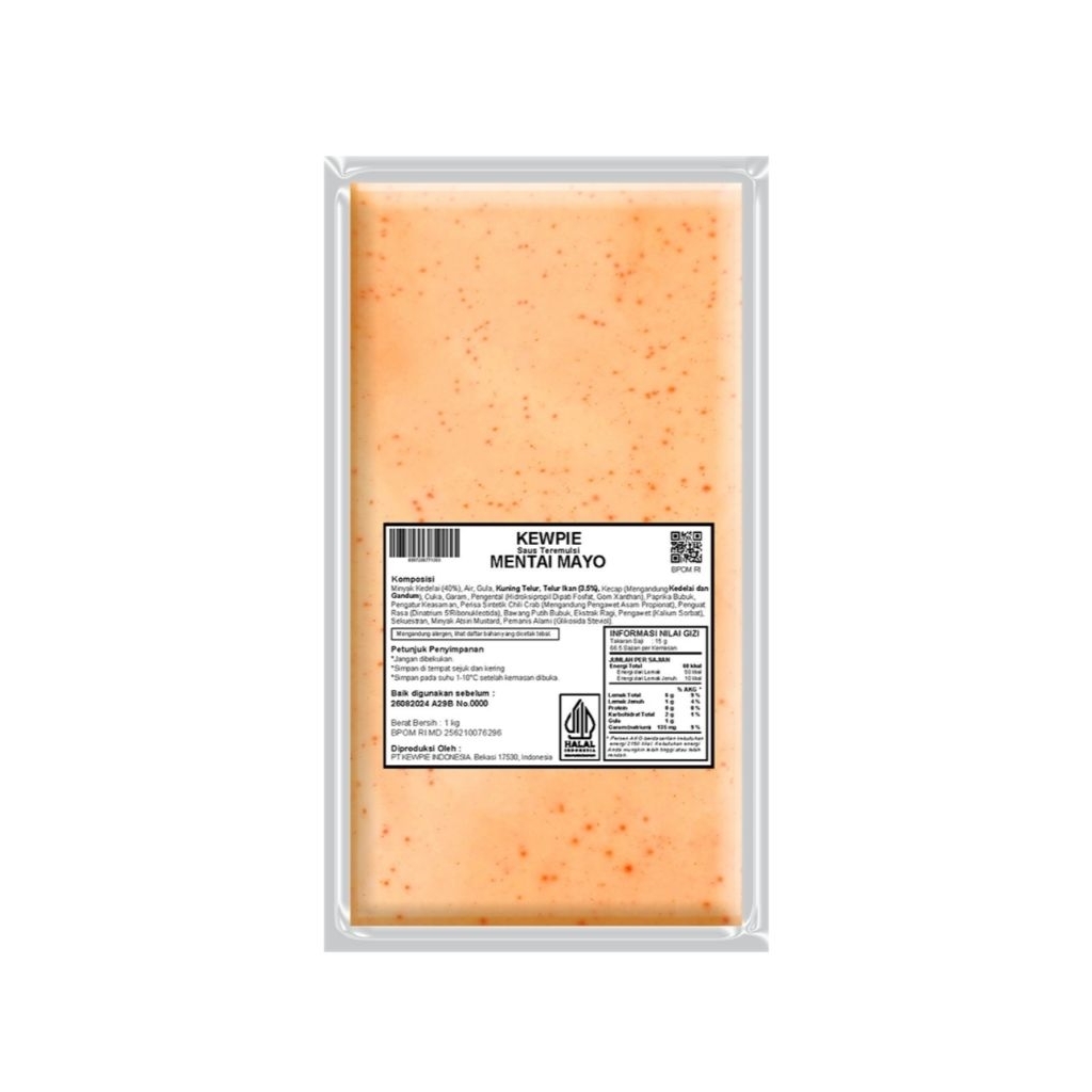 

1 KARTON (12 PCK) Kewpie Saus Mentai Mayo 1kg - Kewpie Cooking Sauce Mentai
