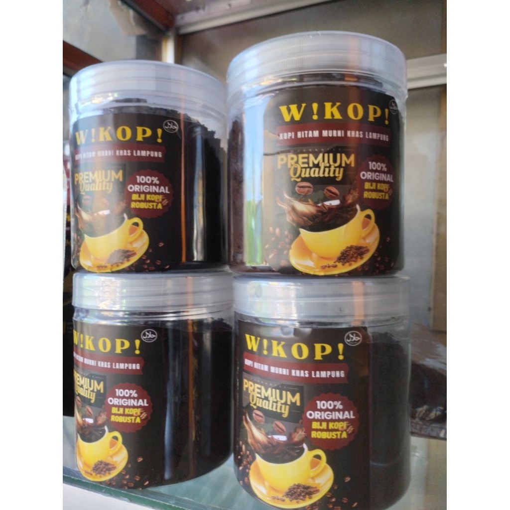 

WIKOPI kopi bubuk 100℅ murni kopi robusta 150gram kemasan toples khas lampung