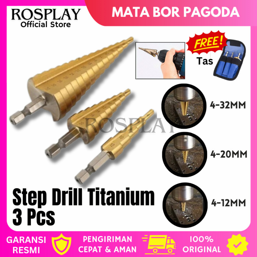 Mata Bor Pagoda Piramid 4 mm - 32 mm / PAGODA MATA BOR ASLI 4-32MM