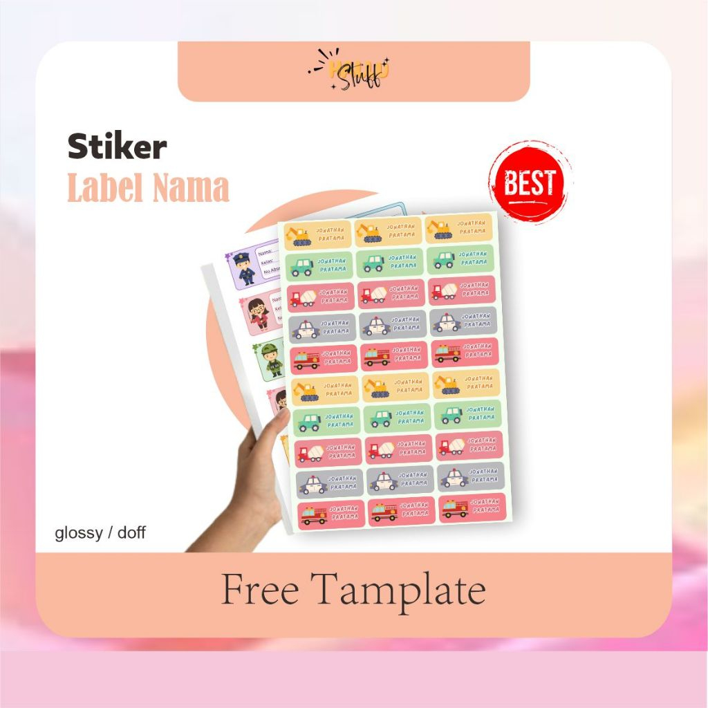 

Stiker Nama Buku / Stiker Custom Nama Buku Sekolah Anak / Stiker Nama Buku Murah