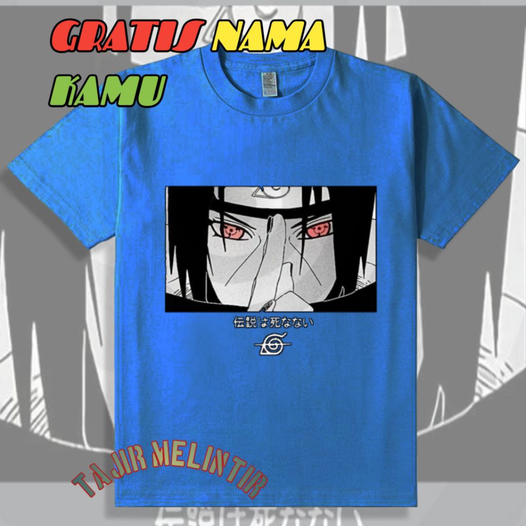 BAJU KAOS DISTRO ANAK LAKI-LAKI PEREMPUAN ITACHI FACE ANIME NARUTO