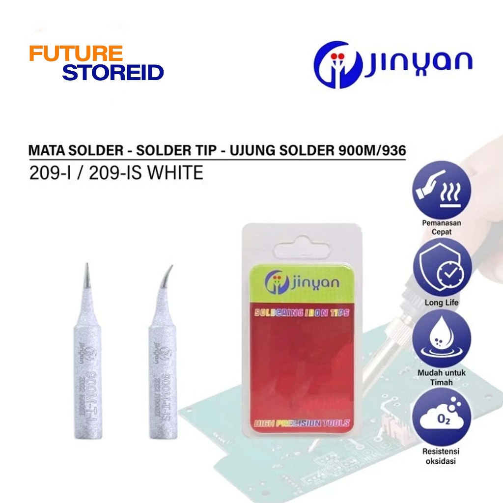 Jinyan 209-I/209-IS Mata solder Lurus Bengkok Solder tip Pemanas Patri Ujung Solder Soldering kit Pu