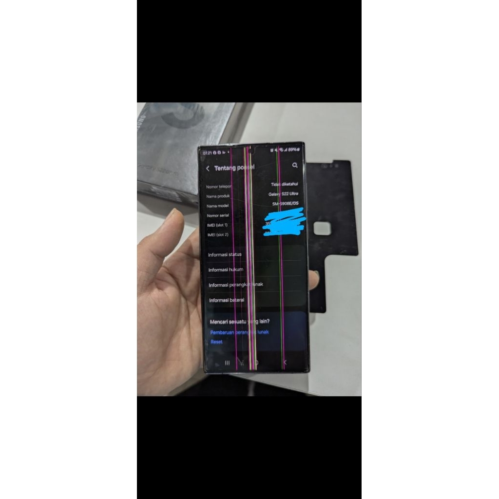 Lcd samsung s22 ultra ori copotan minus