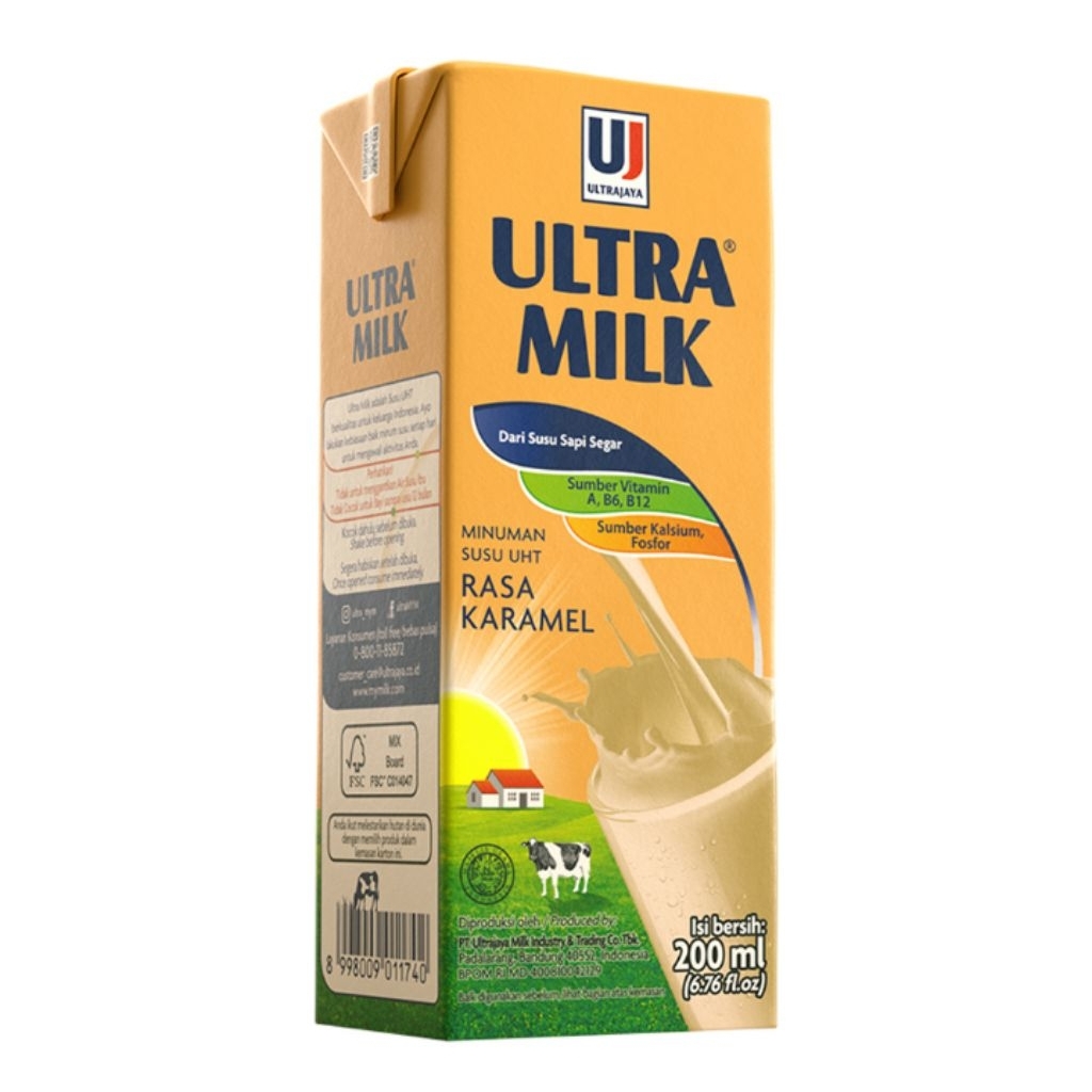 

Ultra Milk Susu UHT Karamel Kotak 200 ml