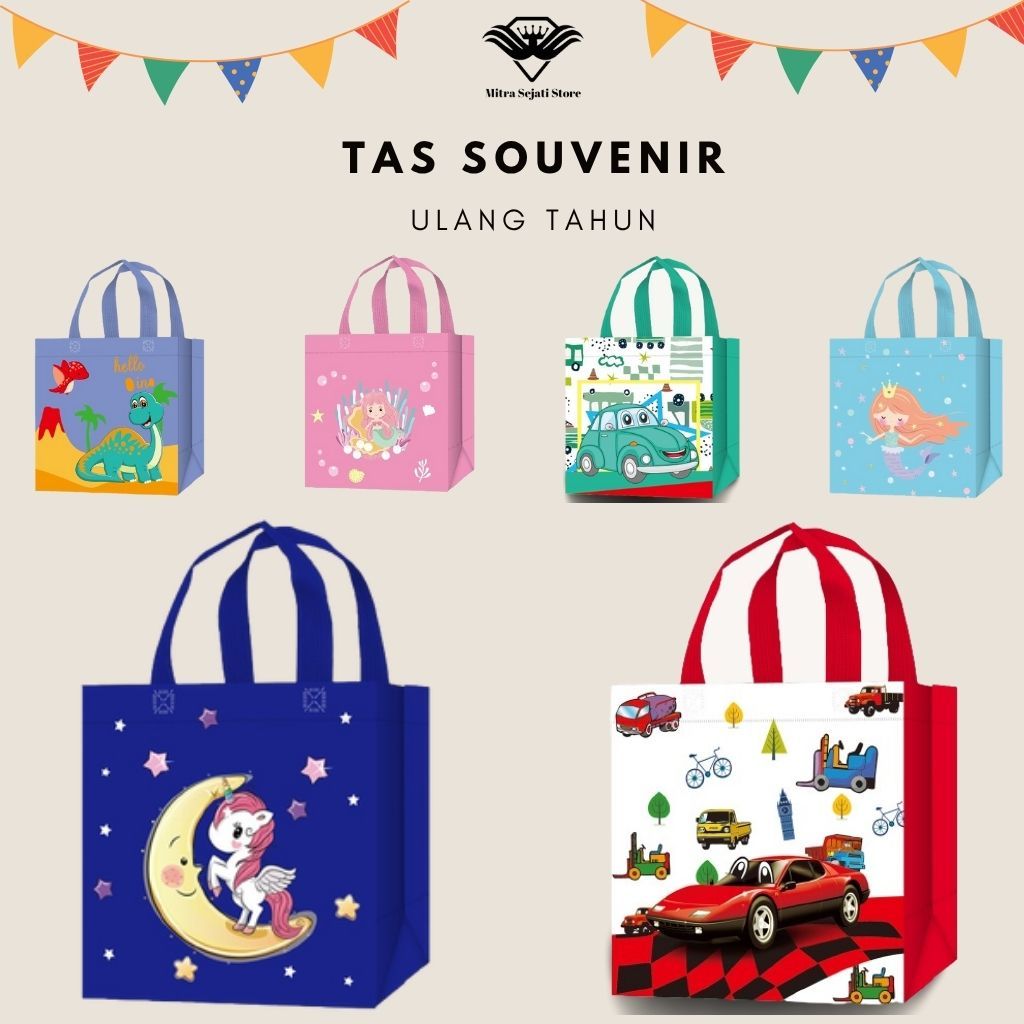 

Tas Souvenir Ulang Tahun Anak Goodiebag Motif Kartun Premium - W001