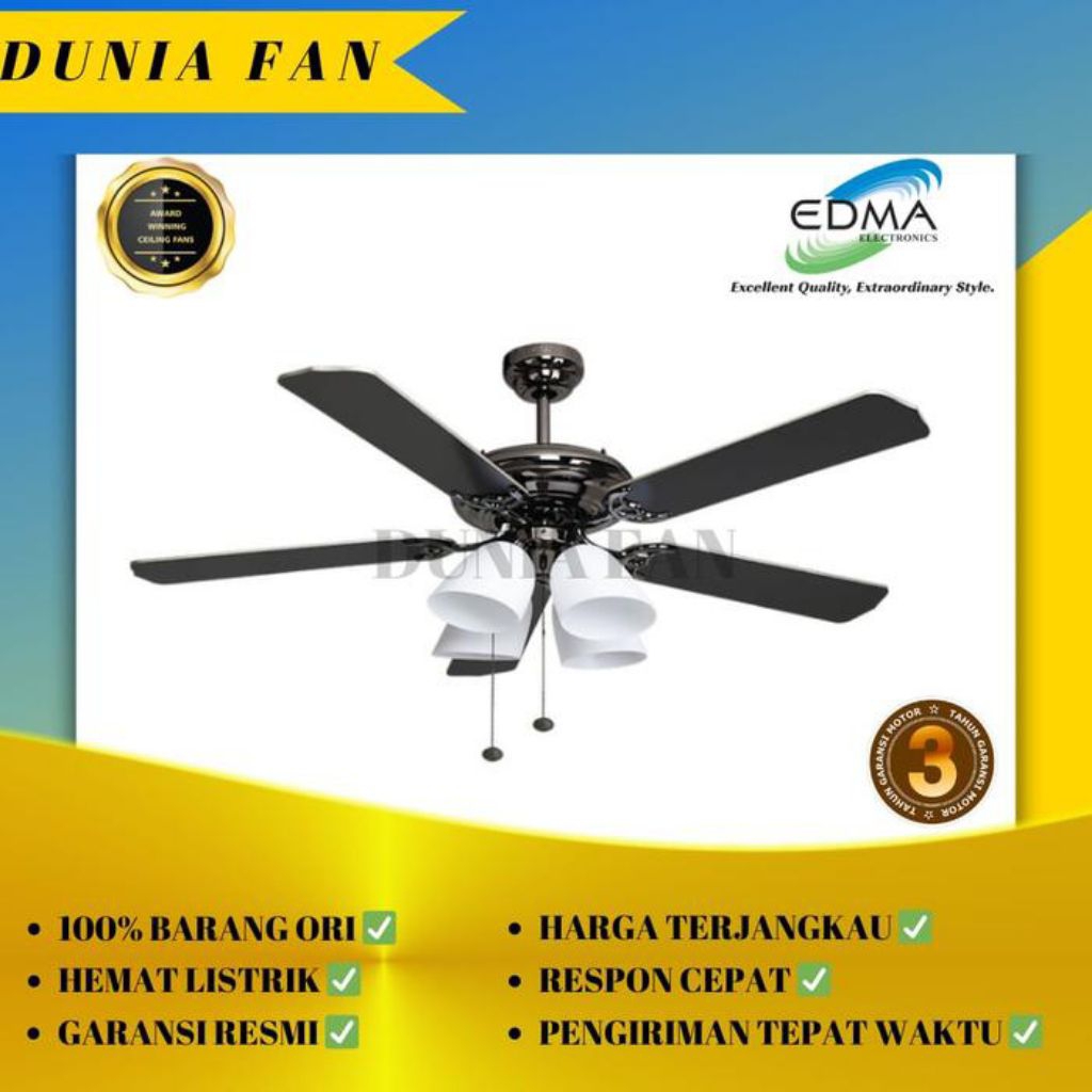 MT EDMA 52in Infinity Plus Kipas Angin Gantung Dekorasi dengan Lampu