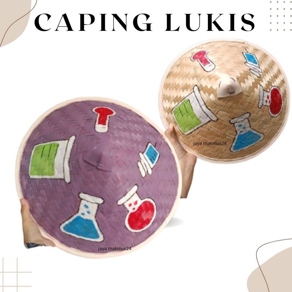 Topi Caping lukis / caping custom lukis