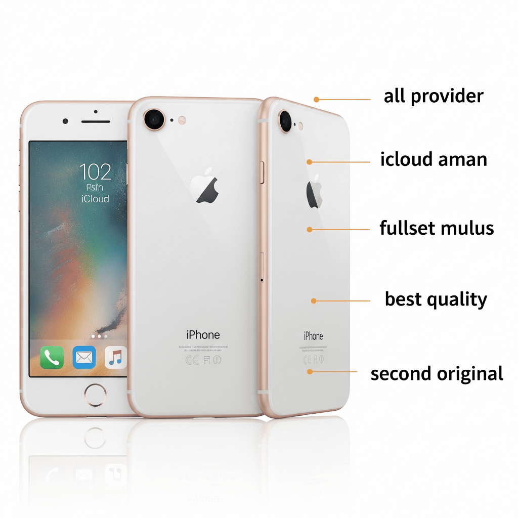 IP 8 64GB Second Fullset Mulus Original Berkualitas iCloud Aman All Provider