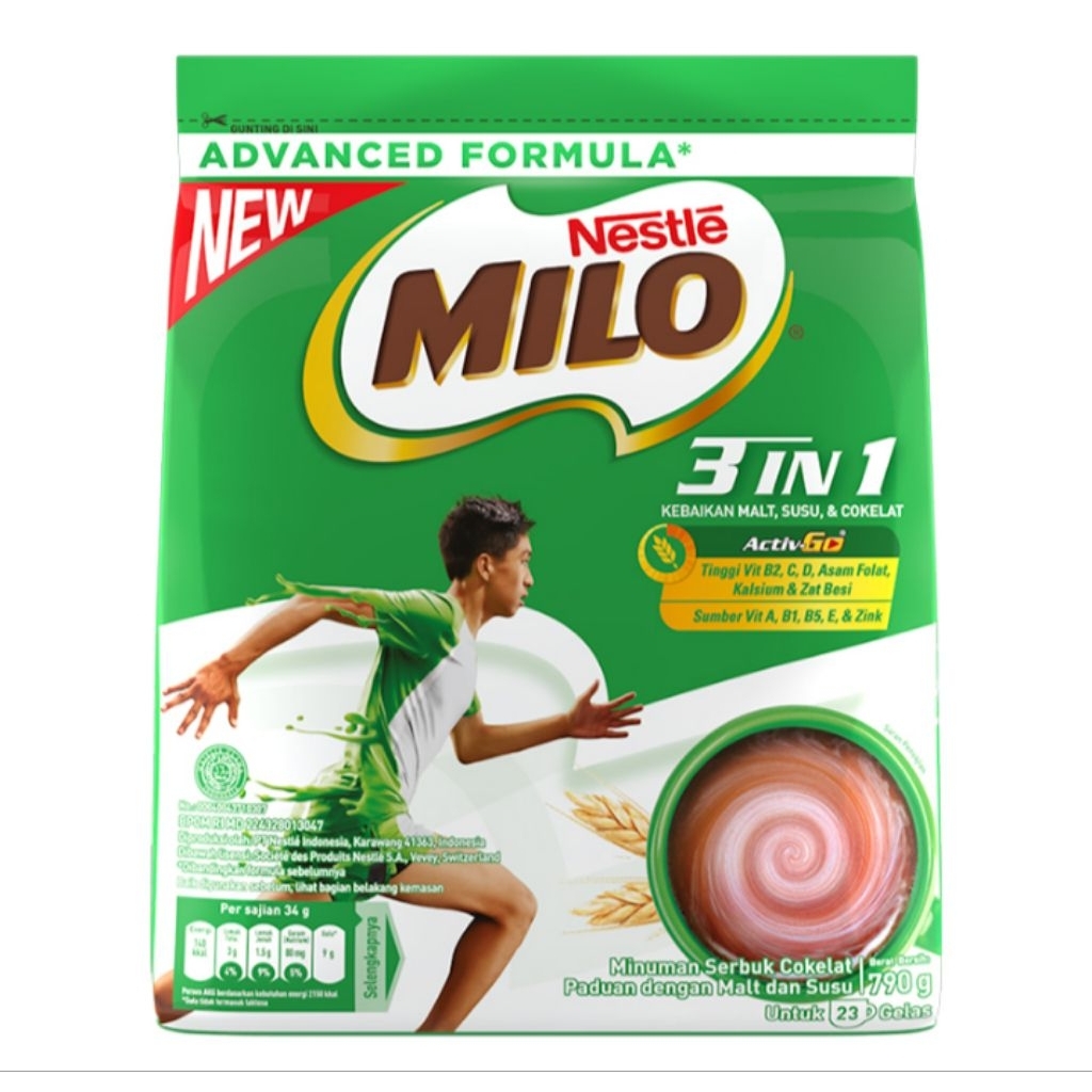 

Milo 3in1 Active Go Minuman Serbuk Cokelat 790 g