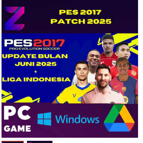 PES 2017 PATCH 2025 + Liga BRI Indonesia Pro Evolution Soccer 2017 Update 2025 - PC/Laptop GAMES