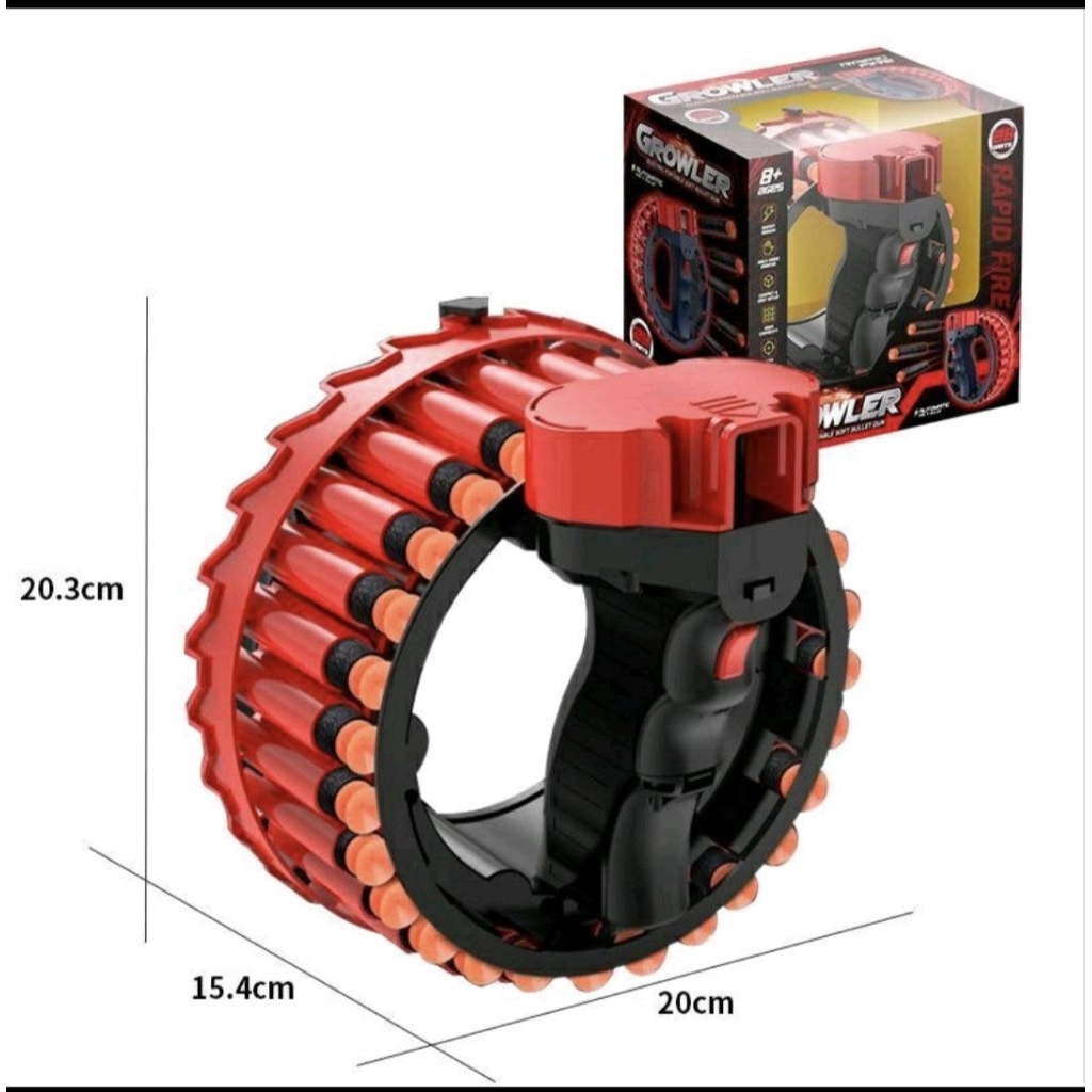 MAINAN NERF ANAK GROWLER SOFT BULLET GUN OTOMATIS MAINAN TEMBAK HANDGUN SOFT BULLET