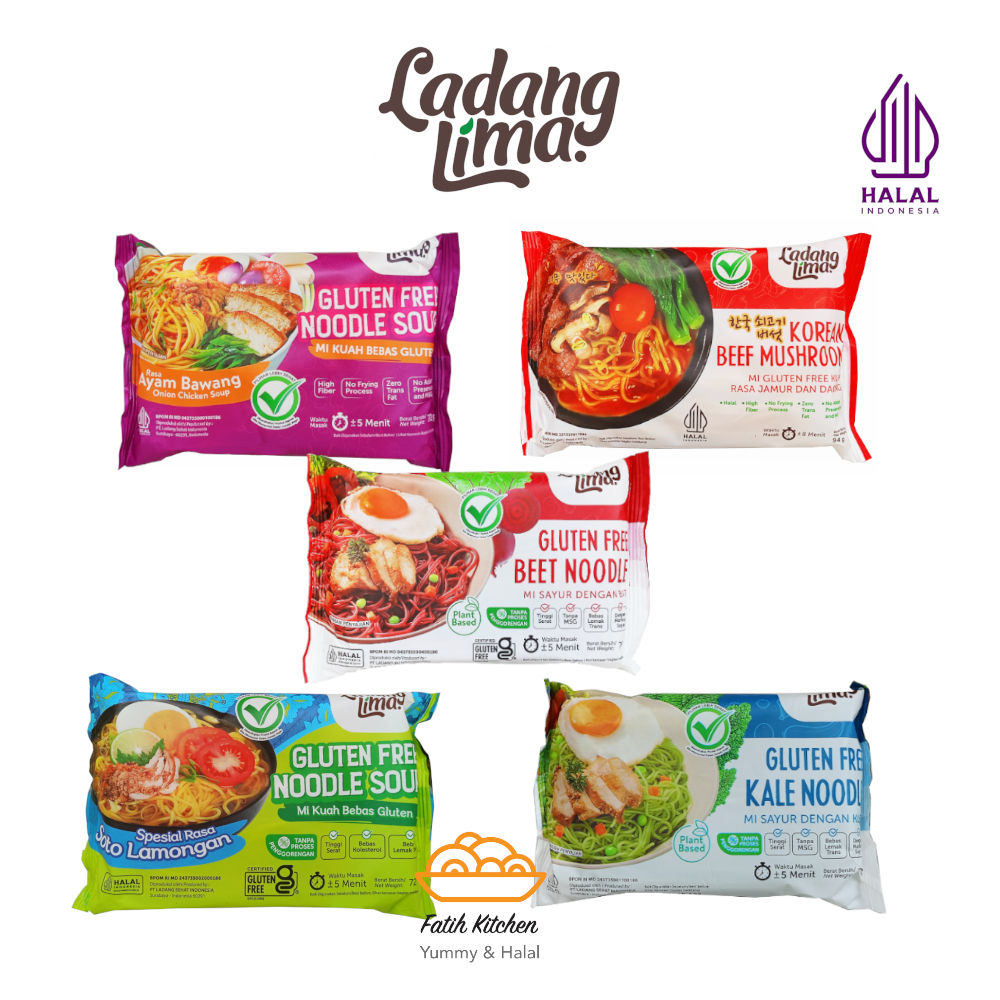 

LADANG LIMA Mie Sayur Gluten Free Veggie Noodle Untuk Diet Sehat - Ayam Bawang / Beet / Korea / Kale