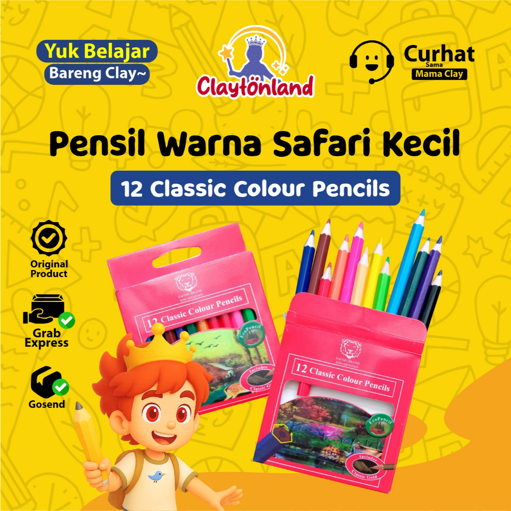 

Pensil Warna Safari 12 Warna Kecil Pencil Colour 12w Safari Pendek