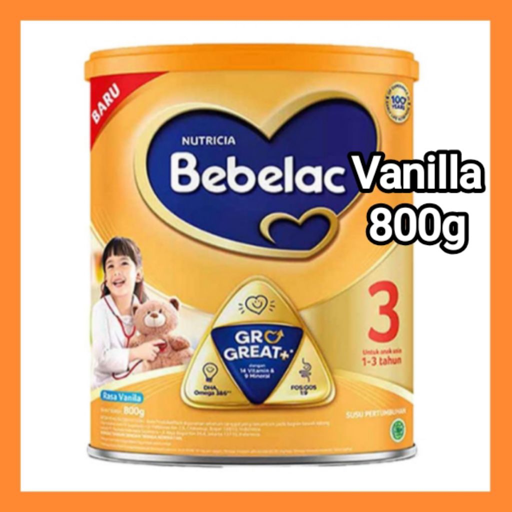 

Bebelac 3 GroGreat+ Susu Bubuk Pertumbuhan Anak Vanilla 800g