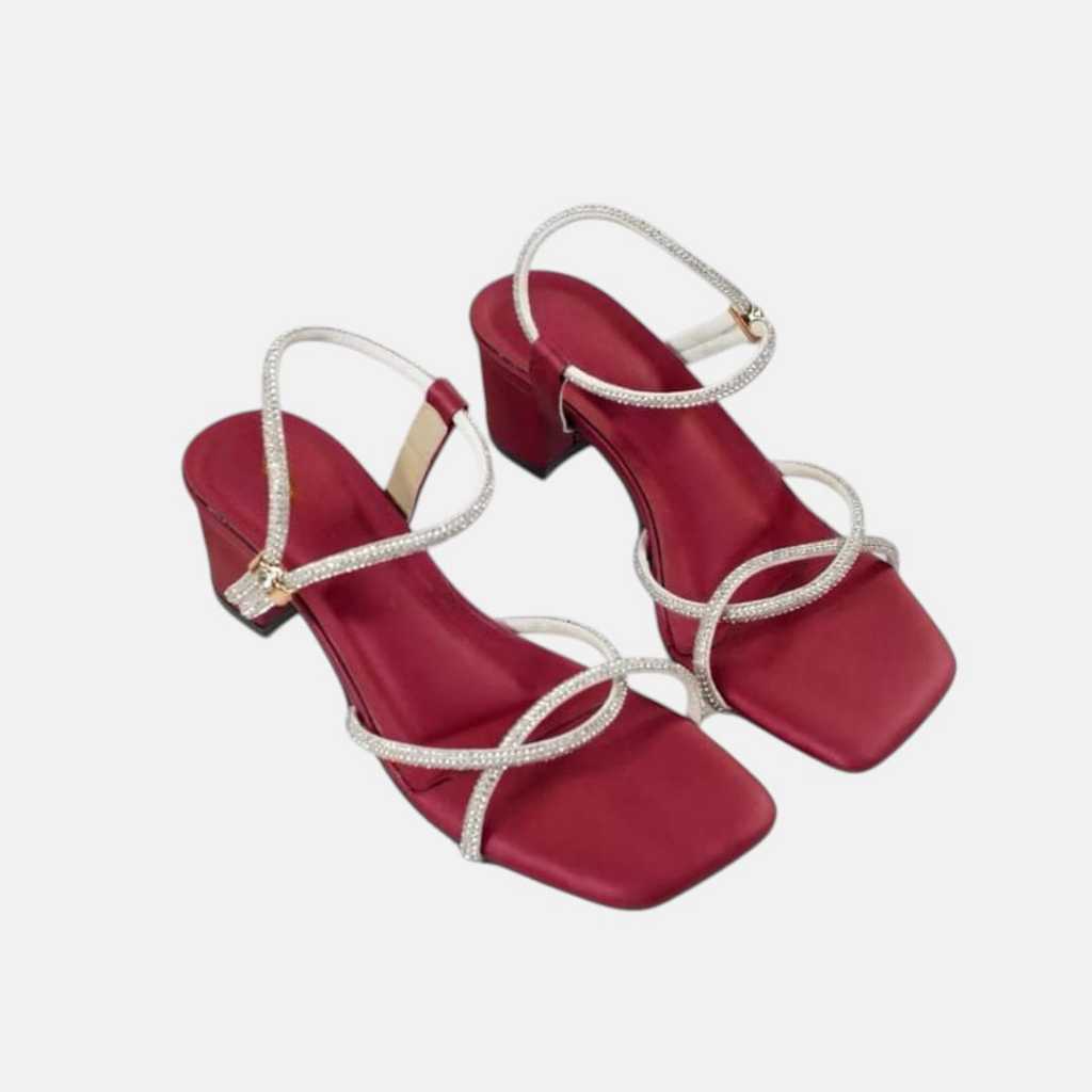 Heels Pesta Wanita Mewah Hak 5 Cm Simpel Elegan