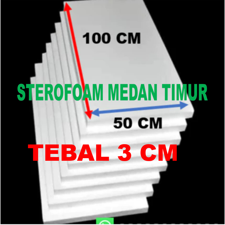 lembaran styrofom papan sterofoam 50x100 cm tebal 3 cm sterofom gabus lembaran sterofoam