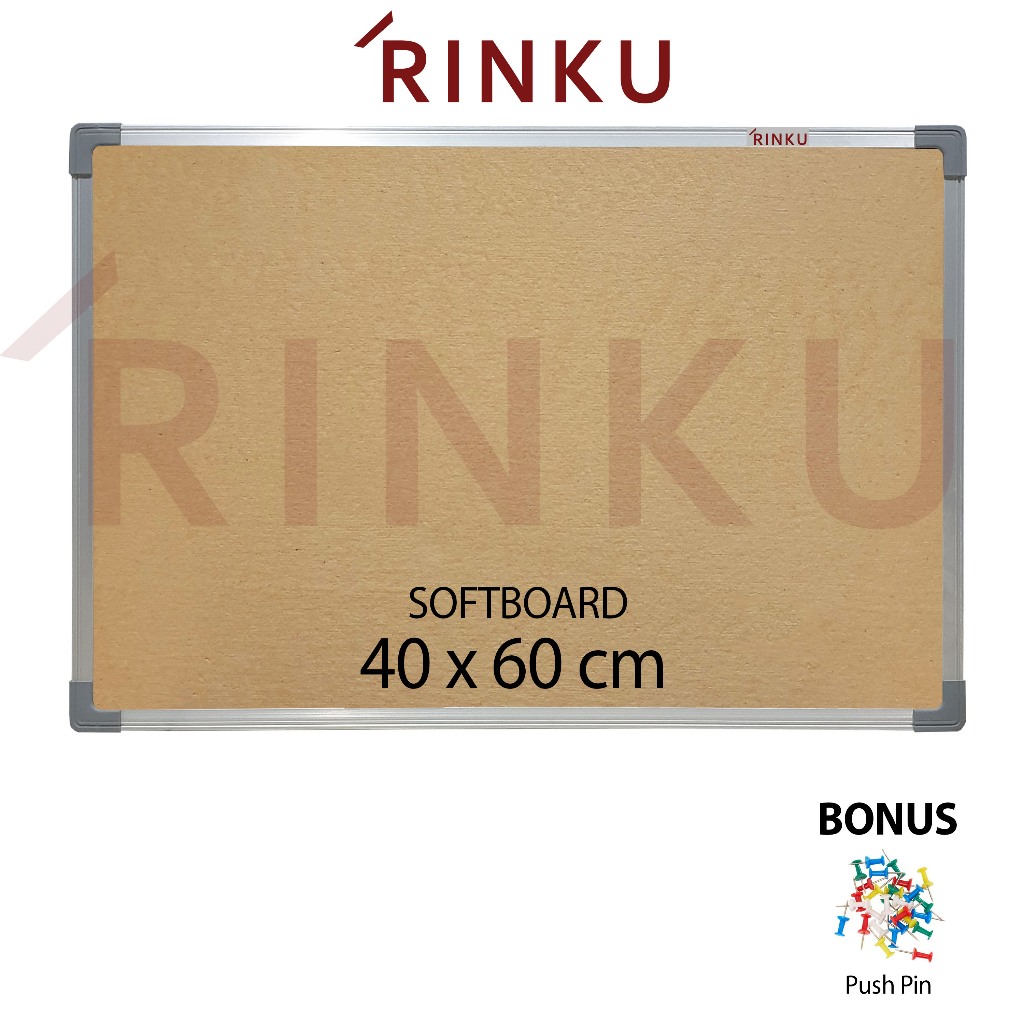 

Softboard Pin Board Cork Board Gantung Polos Rinku 40x60 cm