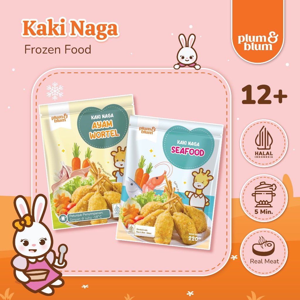 

Plum & Blum Kaki Naga Ayam Udang Seafood No MSG- 1 Pouch