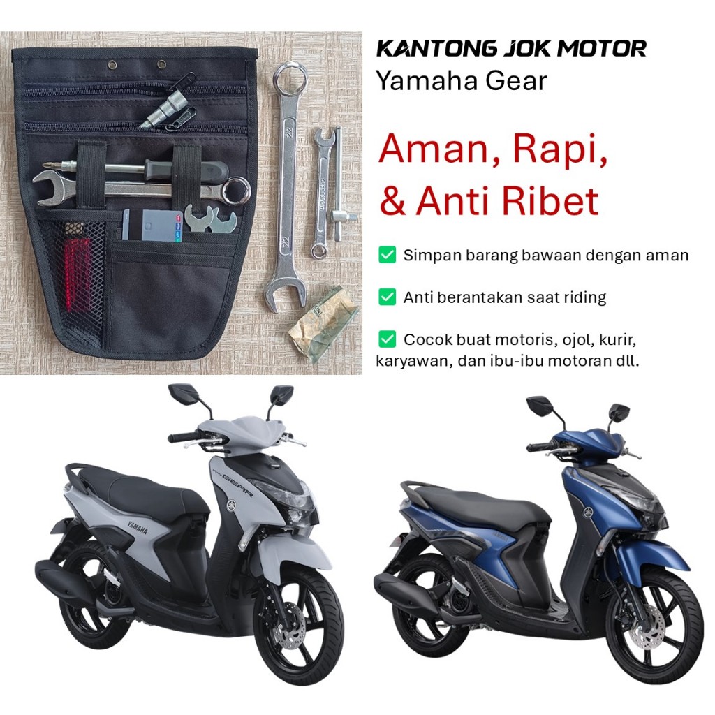 braitmoto Tas Bagasi Kantong Jok Motor Yamaha Mio Gear