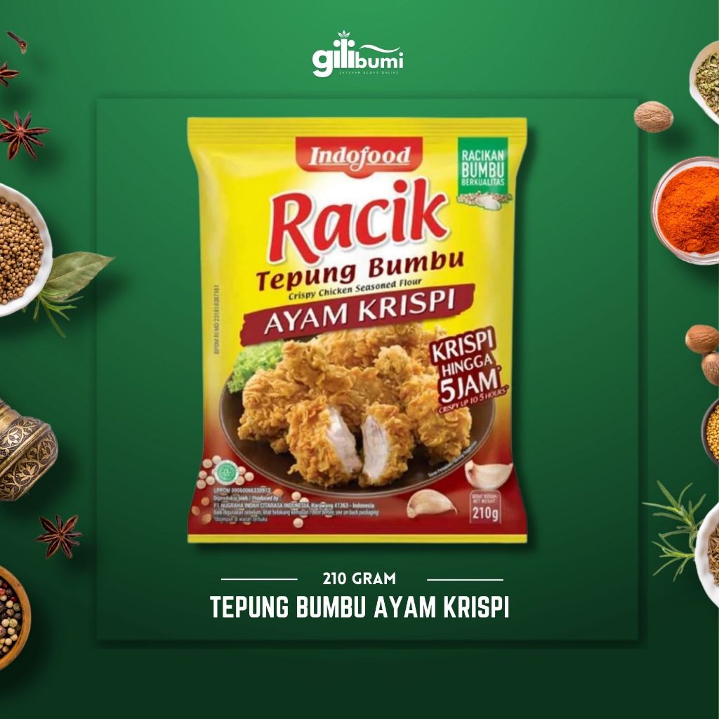 

Tepung Racik Bumbu Ayam Krispi 210g - 1pcs / Tepung Bumbu Ayam Crispy