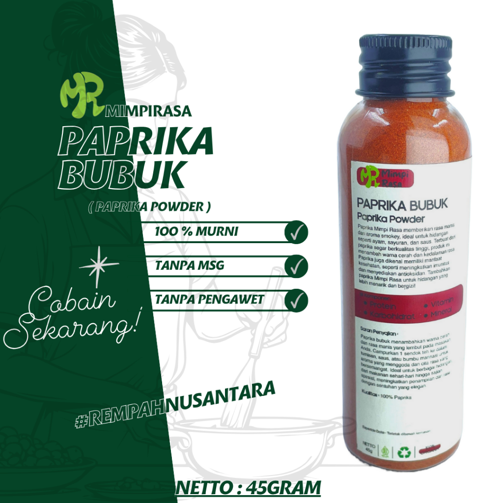 

BUMBU | PAPRIKA BUBUK | PAPRIKA POWDER 60g